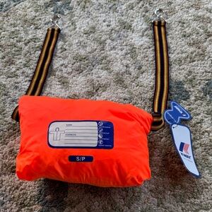 K-Way Orange Packable Full Zip Rain Jacket Claude Small